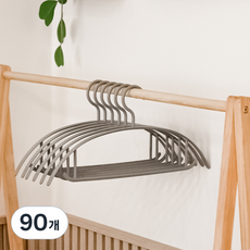 아임홈리빙 어깨뿔방지 라운드 소프트 480 옷걸이, 그레이, 90개