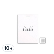 RHODIA 便條紙 no11 格子, 白色, 10個, 80張