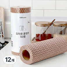 인블룸 비바까사 일회용 롤행주, 12개, 50개입