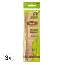 CALA CALA竹柄髮梳, 混色, 3個