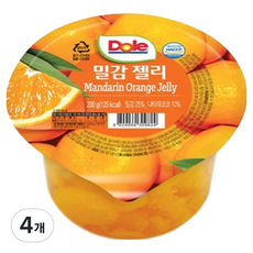 Dole 都樂 蜜柑杯裝果凍 1入, 200g, 4個