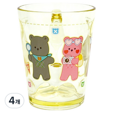 르번 코튼베어 유아용 물방울컵, 혼합색상, 4개, 300ml
