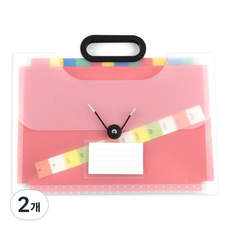 아스터 13칸 아코디언 파일 바인더, 화이트, 2개