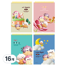 DADA Sosofun 黃色線圈綜合筆記本 30頁, 16個, 隨機出貨