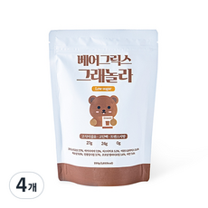 베어그릭스 저당 그래놀라 시리얼, 4개, 220g