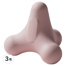ACDI 다목적 근육 이완 스트레칭 사각 파스텔 마사지볼, 3개, 핑크