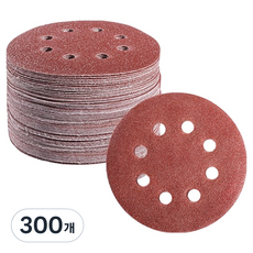 OON 圓形砂紙 打磨砂紙 8孔 180目 125mm, 300個