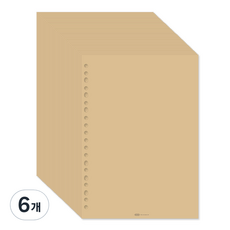 플레픽 라이트 코지 노트패드 크래프트 프리, 40매, 6개