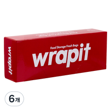 랩잇 위생백 중 25 x 35 cm, 중(M), 100개입, 6개