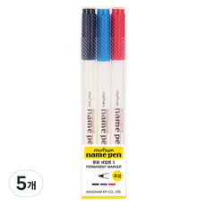 munhwA 油性筆 3色組, 黑色+藍色+紅色, 5個