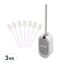 모나코올리브 히든 변기청소솔 + 미세틈청소스틱 7p, 실버(변기청소솔), 3세트