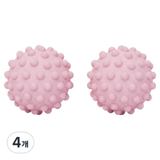 마켓피아 요가 필라테스 마사지 근육이완 롤링 마사지 지압볼 4.5cm, 핑크, 4개