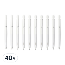 제브라 블렌 젤잉크팬 0.7mm, 화이트바디 + 블랙잉크, 40개