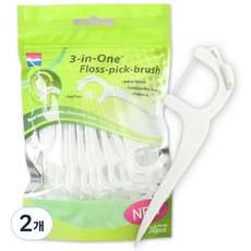 Oral-in-one 3合1多功能牙線, 30入, 2個