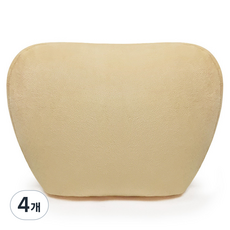 Ez2mk 극세사 벨벳 머리받침 목쿠션 MS-400, 베이지, 4개