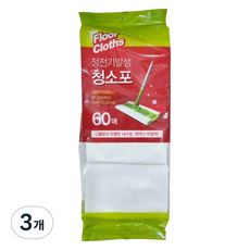 정전기 발생 청소포 60p, 3개