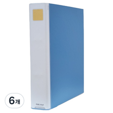 문화산업 PP 파이프 바인더 세로형 50 x 80 mm PB861-7, 청색, 6개