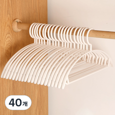 인아트 어깨뿔 방지 옷걸이 반원, 화이트, 40개