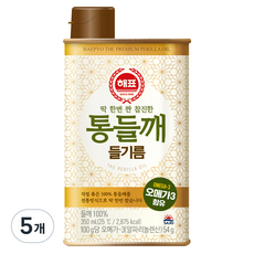 해표 통들깨 들기름, 5개, 350ml