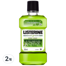 리스테린 내추럴 그린티 마일드 구강청결제, 250ml, 2개