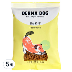 더마독 전연령 강아지 유산균 장 건식사료, 장건강/유산균, 250g, 5개