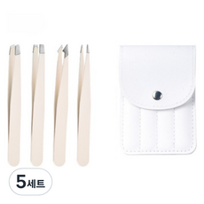 Homebro漸層鑷子鑷子 4種組, 淺綠色, 5組