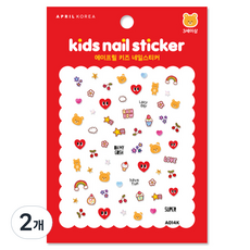 에이프릴네일 키즈 네일 스티커, 하트눈눈(A014K), 2개