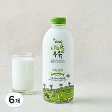 새미촐 무항생제 인증 우유, 6개, 900ml