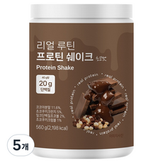 안국약품 리얼루틴 프로틴 쉐이크 초코맛, 5개, 560g