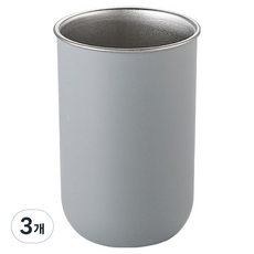 hillo Easy 304不鏽鋼基本漱口杯, 灰色, 3個