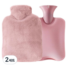 Daon Select 長效保溫保冷熱水袋 粉紅色 2L + 熱敷袋套組, 2套