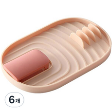 네이처안 심플 조리도구 받침대, 핑크, 6개