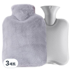 Daon Select 持久保溫保冷熱水袋 灰色 2L + 熱敷罩套組, 3套