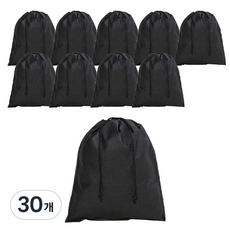 Donna&deco Riley 無紡布袋 S, 黑色, 30個