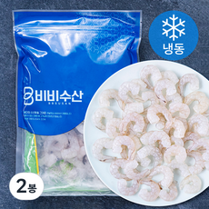 오션스글로벌 비비수산 흰다리 생새우살 2개입 (냉동), 400g(소소, 71/90), 2봉