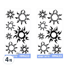 Partylook.com 中型紋身貼紙, 4個, HM433