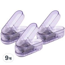 누사인 투명 원터치 미니 펀치 NS088S, 퍼플, 9개