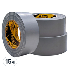 신일테이프 청면테이프 48mm x 25m, 실버, 15개