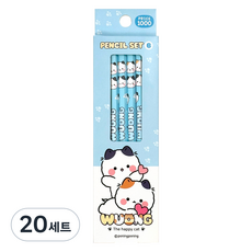 iiGEN 우옹이연필 4p 세트 B, 블루, 20세트