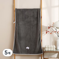 원이네 솜사탕 스위트 바스타월 300g, 그레이, 5개