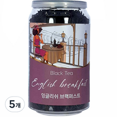 티스페이스 프리미엄 잉글리쉬 브랙퍼스트 홍차 잎차, 1개입, 5개, 80g