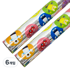 솔로몬샵 뽀로로 비닐롤포장지 대 18m, 실버, 6개입