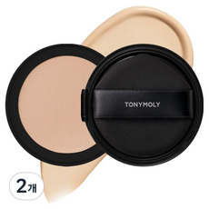 TONYMOLY 膚色修正遮瑕氣墊粉餅補充裝, 2個, 02 米膚色