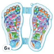 Hataesmall 舒適足部指壓墊 29 x 30 cm, 混合顏色, 6個