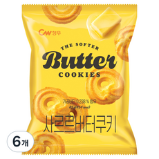 청우식품 사르르 버터쿠키, 6개, 83g