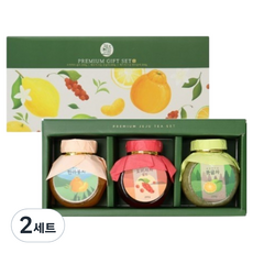 제주앤팜 프리미엄 차 선물 200g x 3종 세트, 오미자차 + 한라봉차 + 풋귤차, 2세트