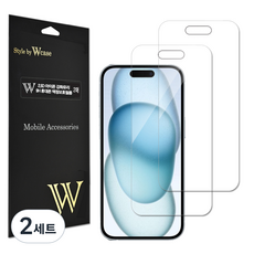 더블유케이스 2.5D 강화유리 9H 휴대폰 액정보호필름 2p 세트, 2세트