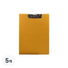 희망화일 로즈마리 PU 레포트화일, 노랑, 5개