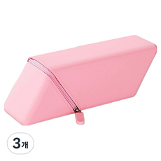 Khohimo 2in1 矽膠雙層筆袋 5W0473, 3個, 粉紅色