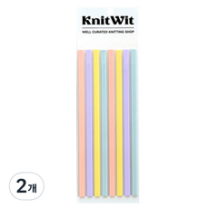니트위트 뜨개 도안 하이라이터 롱 인덱스 스티커 파스텔 8종 x 20p 세트, 2개